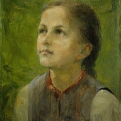 Little girl in the fields
